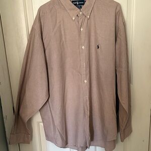 Ralph Lauren Men's Tan Button Down Shirt